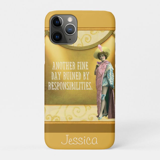 Coques Case-Mate iPhone Drôle ruiné par des responsabilités personnalisées (Dos)