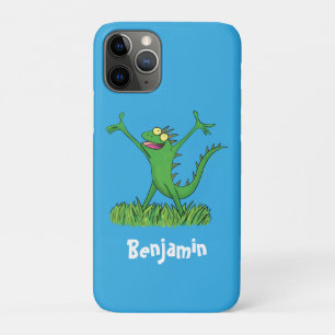 Case-Mate iPhone Case Drôle vert souriant animé lézard d'iguane