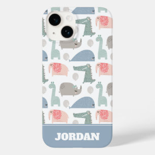 Coque Pour iPhone 14 Drôle Visage mignon Doodle Motif animal