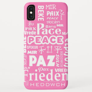 Case-Mate iPhone Case dur maximum de l'iPhone XS. Langues multi de paix