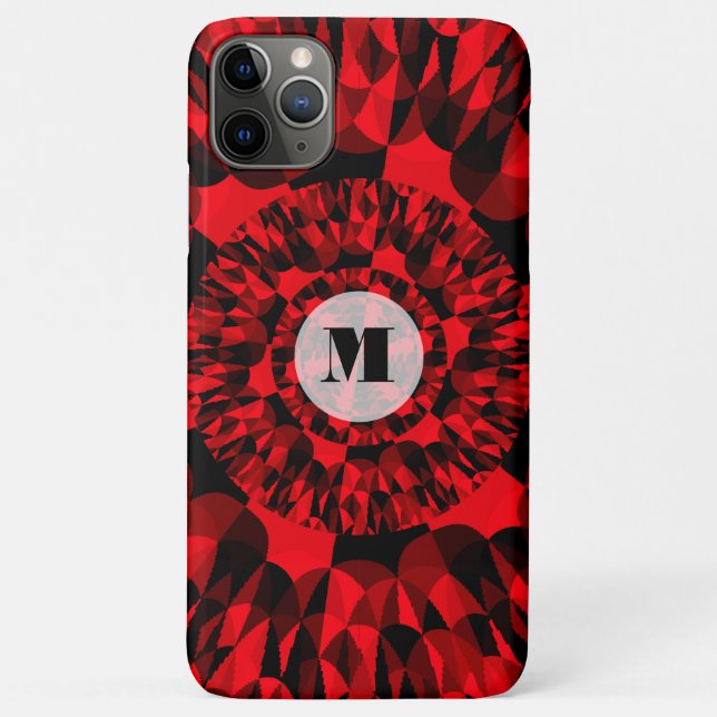Coques Case-Mate iPhone Dynamique rouge noir géométrique (Dos)