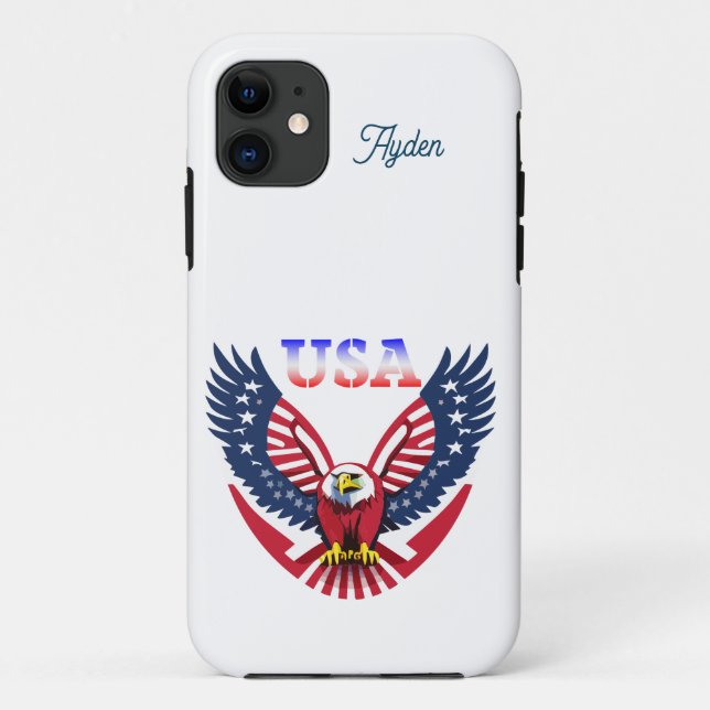 Coques Case-Mate iPhone Eagle américain personnalisable (Dos)
