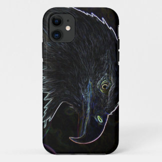Coque iPhone 11 Eagle chauve dans le cas au néon de l'iPhone 5