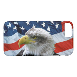 Coques Pour iPhone Eagle chauve et drapeau américain