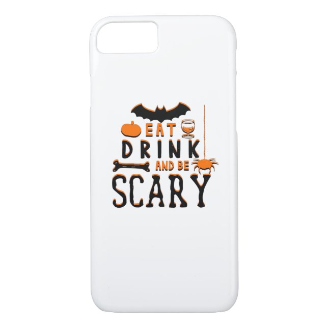 Coques Case-Mate iPhone Eat Drink And Be Scary Funny Halloween Quote (Dos)