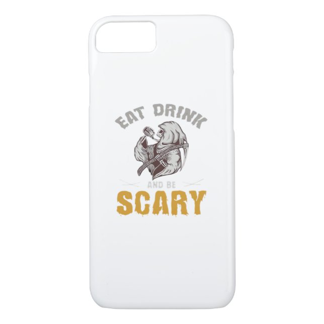Coques Case-Mate iPhone Eat Drink And Be Scary Reaper Minimal Clean (Dos)
