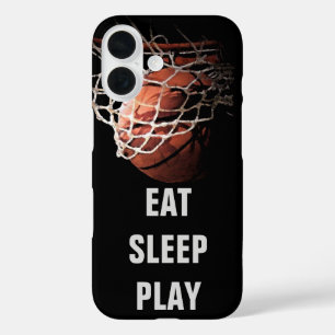 Coques iPhone 16 Eat Sleep Jouer Au Basket