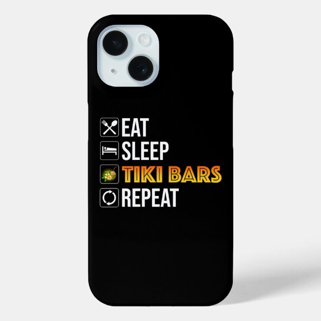 Coques Case-Mate iPhone Eat. Sleep. Tiki Bars. Repeat (Verso)