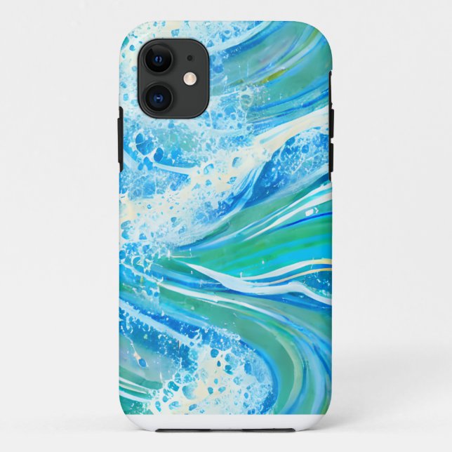 Coques Case-Mate iPhone Eau Bleue Océan Vagues de mer (Dos)
