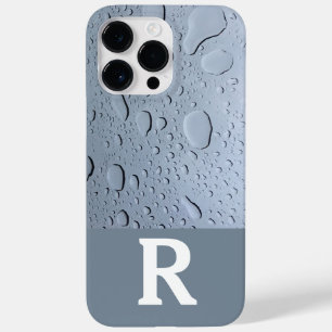 Coque Pour Pour iPhone 14 Pro Max Eau Lèvres Abstraits Monogrammes Gris Personnalisé