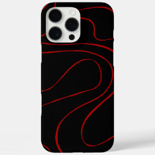 Coques iPhone 16 Pro Max Ebb et flux 2 en rouge et noir