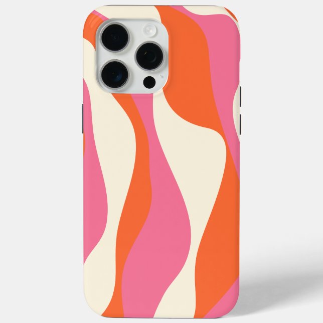 Coques Case-Mate iPhone Ebb et flux 4 - rose, orange et crème (Verso)