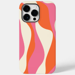 Coque Pour Pour iPhone 14 Pro Max Ebb et flux 4 - rose, orange et crème