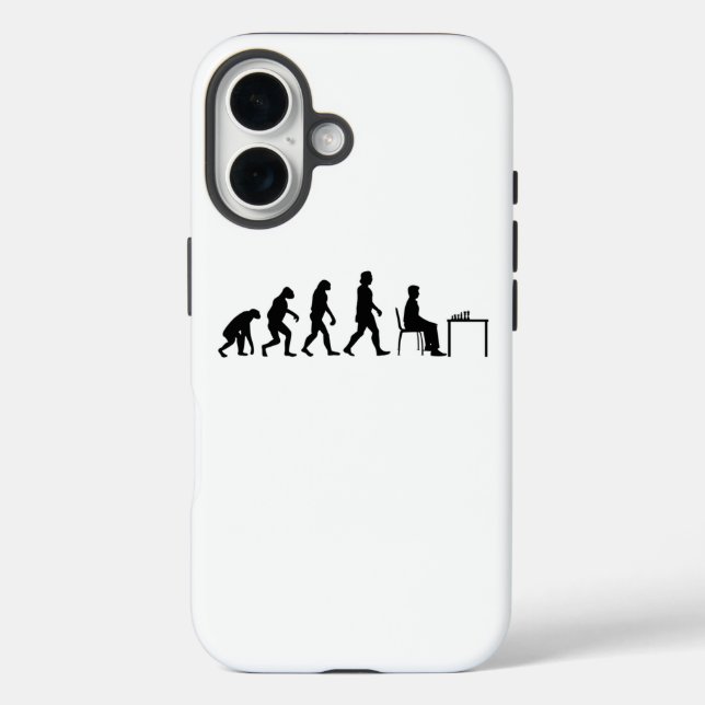 Coques Case-Mate iPhone Échecs - Évolution du joueur d'échecs (Verso)