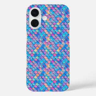 Coques iPhone 16 Echelle de néon rose bleu