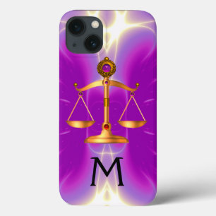 Case-Mate iPhone CASE ÉCHELLES D'OR DE LA LOI AVEC PIERRES GEM MONOGRAM