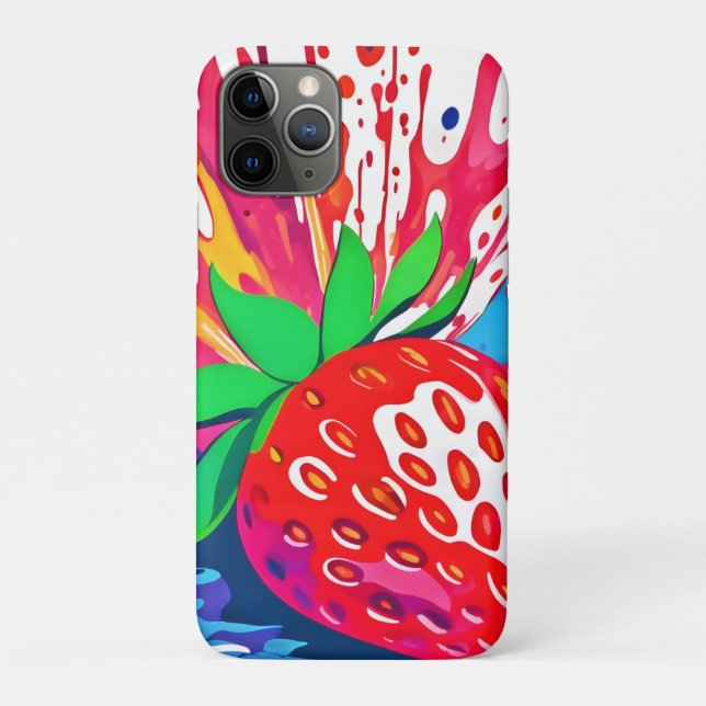 Coques Case-Mate iPhone Éclaboussure de fraise Splash (Dos)