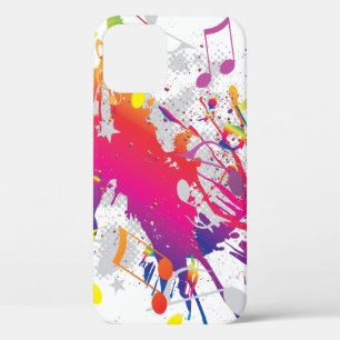 Coques Pour iPhone Éclaboussures de peinture colorées avec des notes