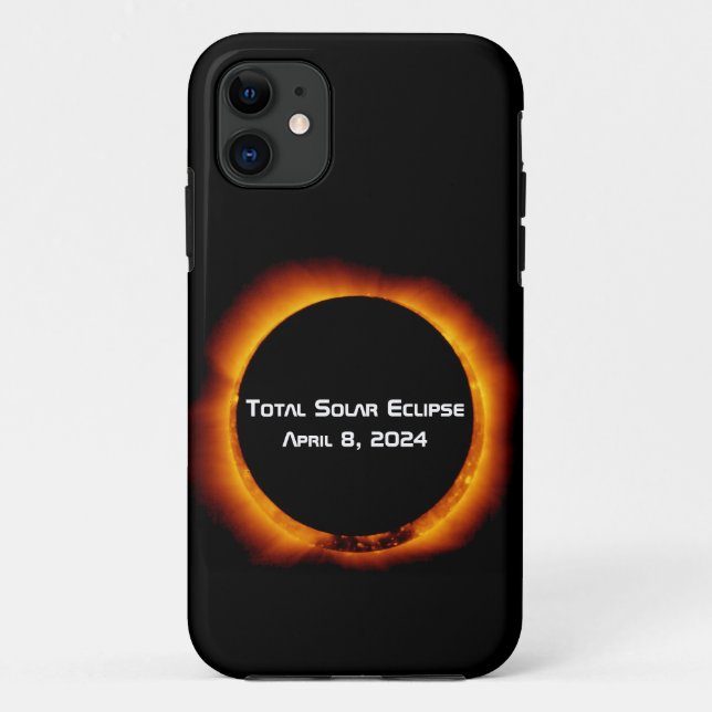 Coques Case-Mate iPhone Éclipse solaire totale 2024 (Dos)