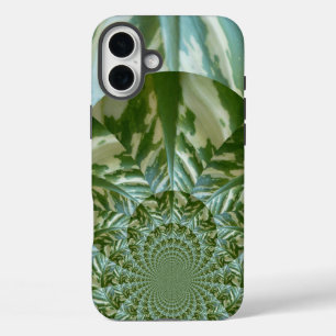 Coques iPhone 16 Plus Eco Green Camo Kaleidoscope Art Design d'impressio