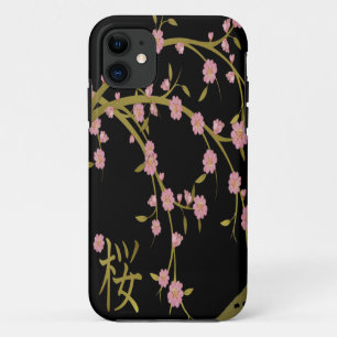 Case-Mate iPhone Case Écran noir rose Sakura or noir