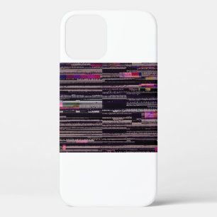 Case-Mate iPhone Case Écran TV rayé avec pixels cassés. Fu Abstrait