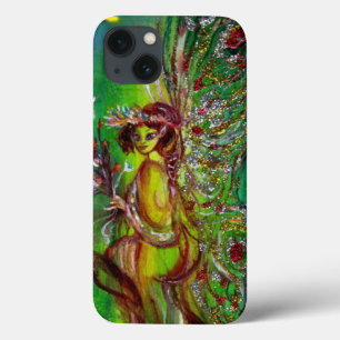 COQUES POUR iPhone ÉCRAN VERT AVEC PARKLES D'OR EN LUMIÈRE LUNE