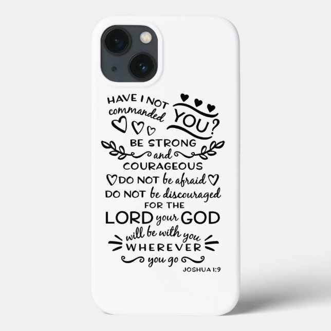 Coques Case-Mate iPhone Écriture biblique Verse Joshua 1:19 (Verso)