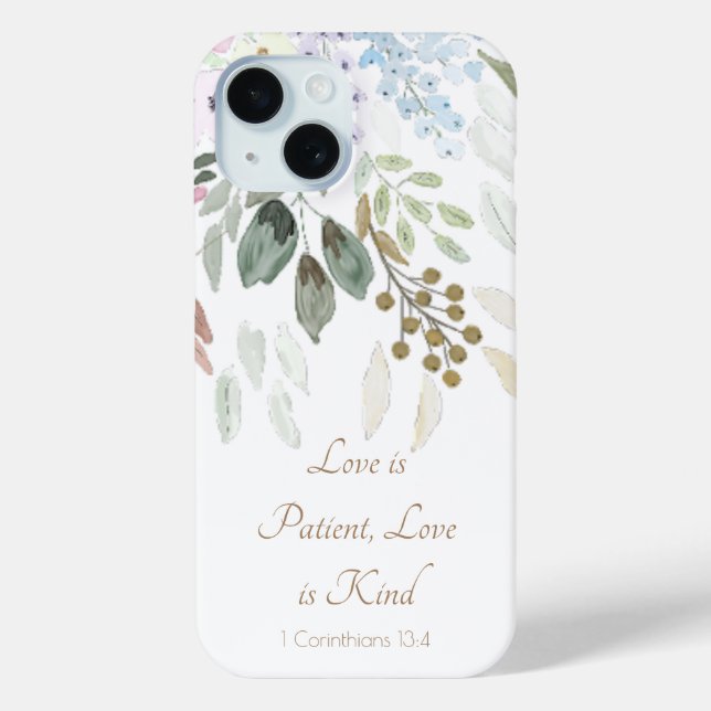 Coques Case-Mate iPhone Ecriture moderne Aquarelle Floral Blanc (Verso)