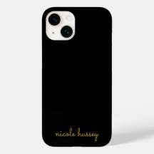 Écriture noire et or | Monogramme moderne élégant
