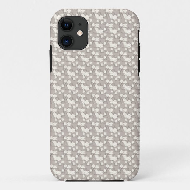 Coques Case-Mate iPhone Ecru Floral (Dos)