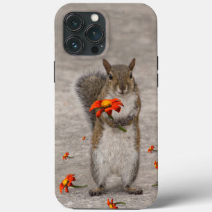 Case-Mate iPhone Case Écureuil animal mignon avec tournesol rouge Tithon