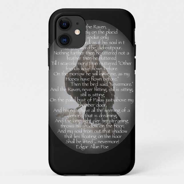 Coques Case-Mate iPhone Edgar Allen Poe "Le Corbeau" Halloween Poem bird (Dos)