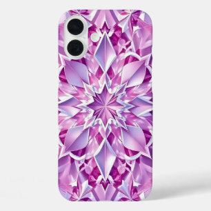 Coques iPhone 16 Plus Effet de cristal violet et rose