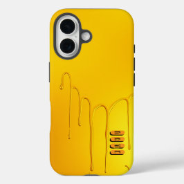 Coques iPhone 16 Effet de séchage jaune brillant