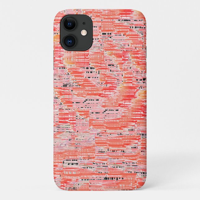 Coques Case-Mate iPhone Effet mosaïque saumon étroit et pêche (Dos)