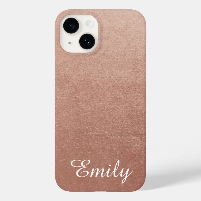 Coques Case-Mate iPhone Effet photo Rose personnalisé Gold Foil (Verso)