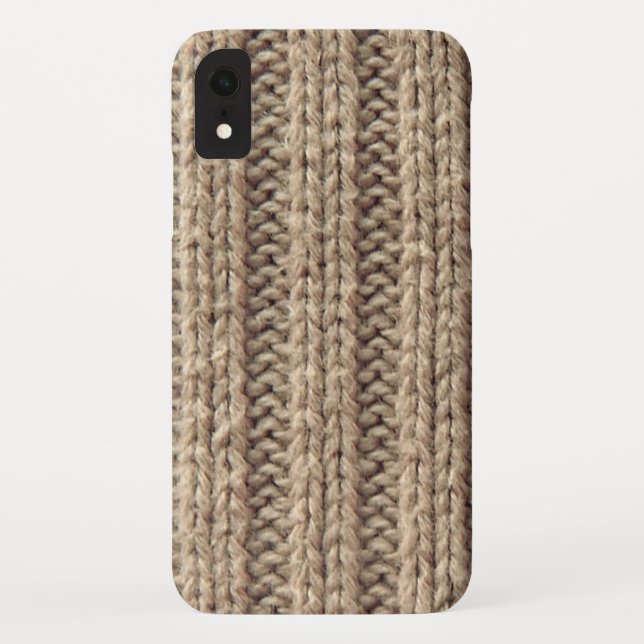 Coques Case-Mate iPhone Effet pull en laine beige  (Dos)