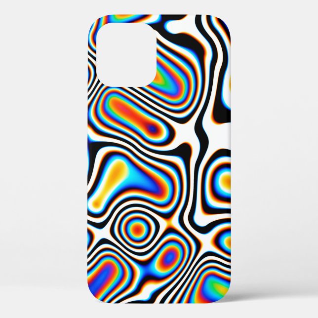 Coques Case-Mate iPhone Effets numériques. Arrière - plan abstrait dynamiq (Verso)