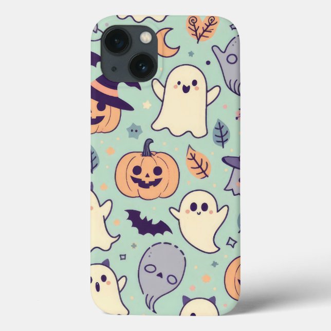 Coques Case-Mate iPhone Éffrayant Ghost Cowboy Cute Halloween Boo Western  (Verso)
