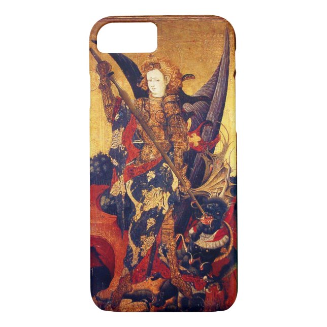 Coques Case-Mate iPhone Église Saint-Michel-Vanquishing Devil as Medieval  (Dos)