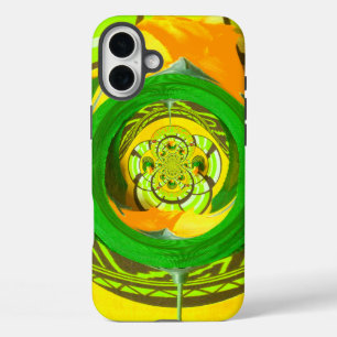 Coques iPhone 16 Plus Elégance d'or : Beau art rose jaune africain