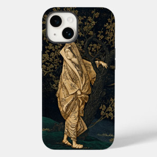 Coque Pour iPhone 14 Elégance d'or : Femme japonaise en or
