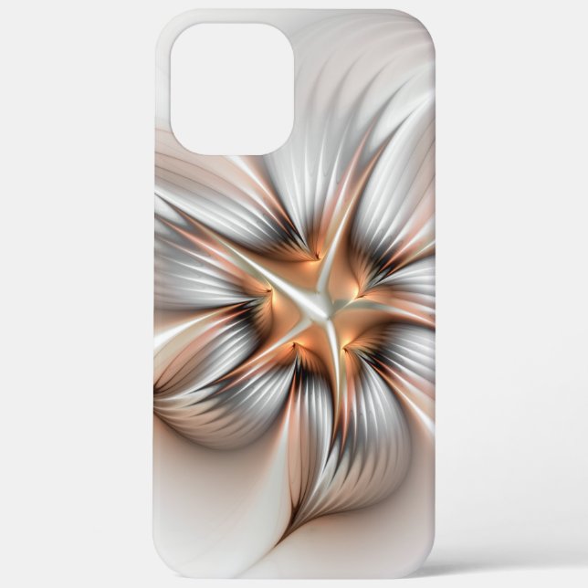 Coques Case-Mate iPhone Élégance florale Art Abstrait fractal moderne (Verso)