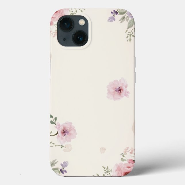 Coques Case-Mate iPhone Élégance florale douce (Verso)