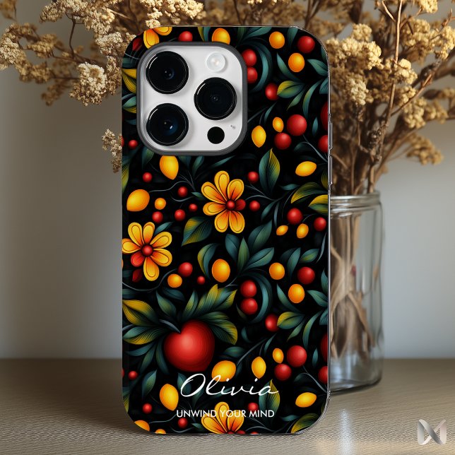 Coques Case-Mate iPhone Élégance florale moderne inspirée par Bold Khokhlo (Créateur téléchargé)