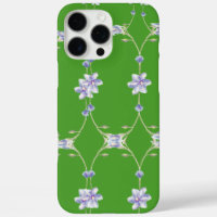 Élégance florale verte - Téléphone