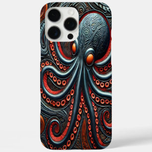 Coques iPhone 16 Pro Max Élégance marine : Conception vibrante de pieuvre