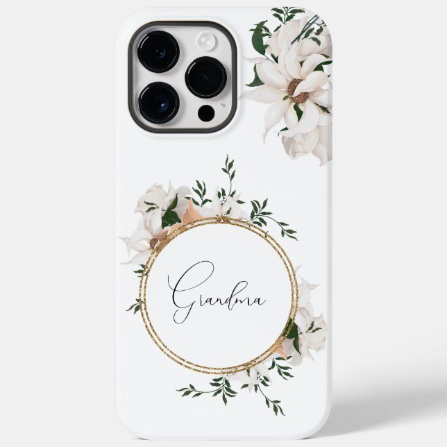 Coques Case-Mate iPhone Elégance Rose d'aquarelle personnalisée (Verso)