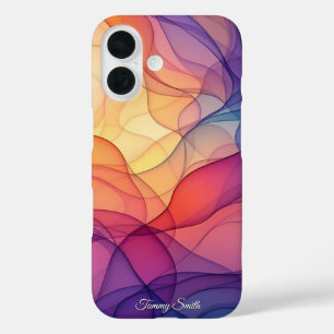 Coques iPhone 16 Élégant appareil téléphonique Abstrait - Soft & Dr